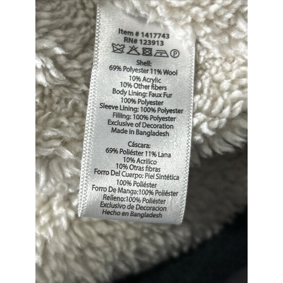 Jachs New York Men's L Muted Shirt Jacket Southwest Pattern Faux Shearling - Picture 9 of 11